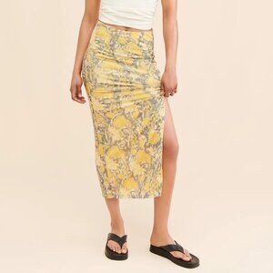Free People Rosalie Mesh Midi Skirt